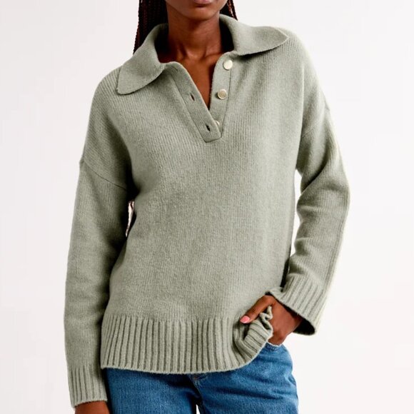 Abercrombie & Fitch Collared Polo Style Sweater - Picture 1 of 7
